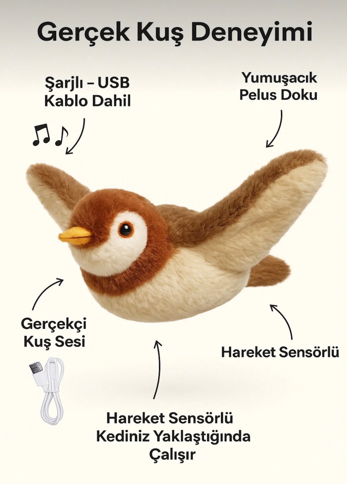 MiyavLand® Uçan Kuş Oyuncağı